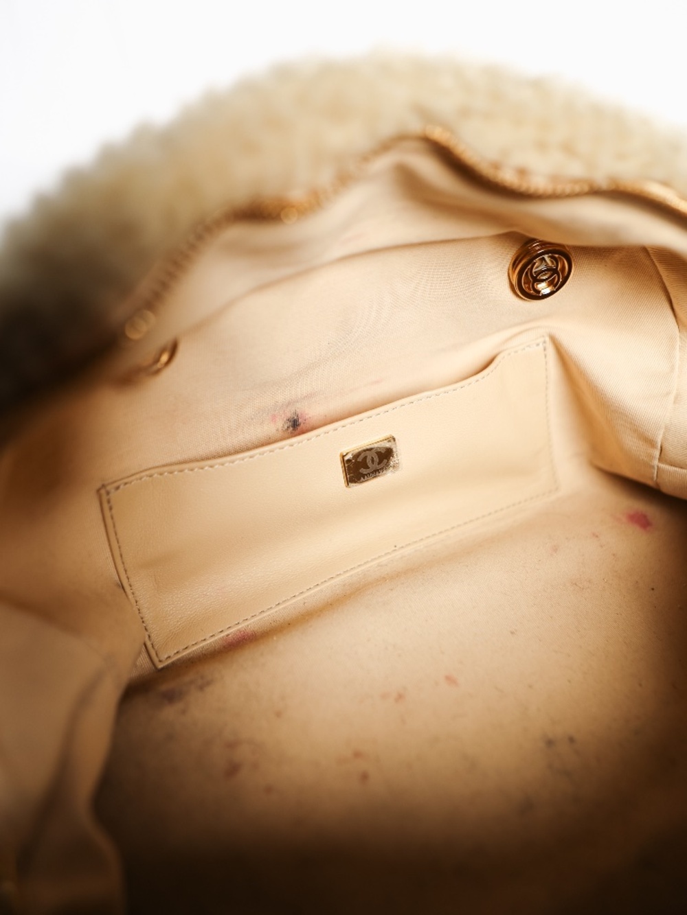 Chanel Large Quilted Shearling Bowling Bag - Picture 5 of 7